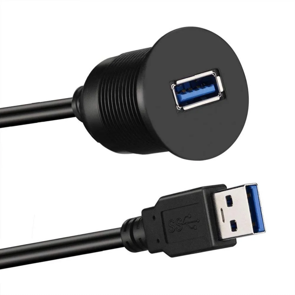 6 футов одиночный порт USB 3 0 Мужской и женский автомобильный монтажный флеш