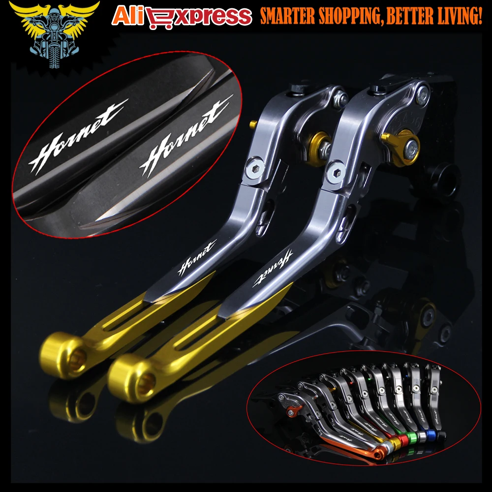 ! С логотипом CNC золотые рычаги Тормозной сцепления мотоцикла для Honda CB599/CB600 HORNET 1998
