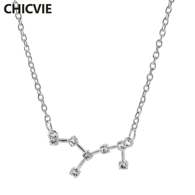 Серебряное ожерелье CHICVIE с двенадцатью созвездиями подвески для женщин ожерелья