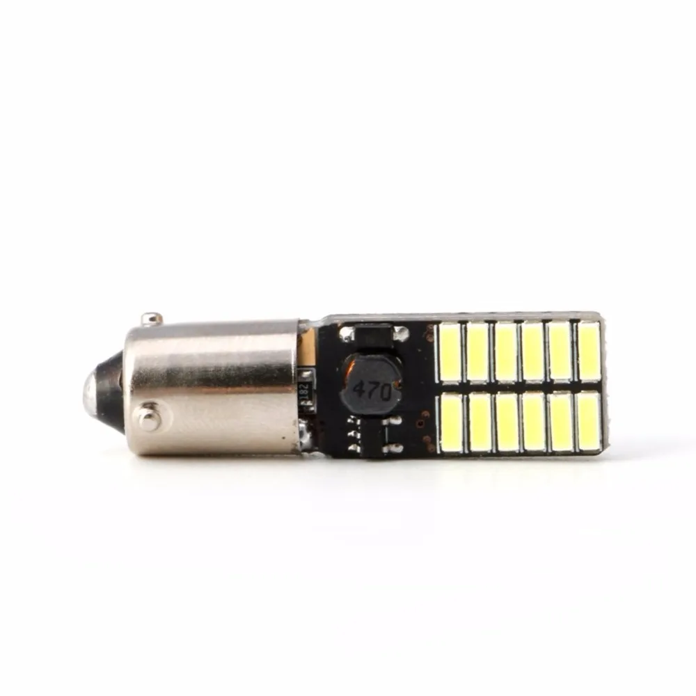 4 ампулы BA9S T4W 24 светодиода 4014 SMD blanc effet 6000k анти-ошибка ODB 12V | Автомобили и мотоциклы