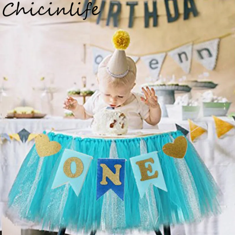 Chicinlife, 1 комплект, Золотой блестящий баннер с надписью «Wild One» для вечеринки в честь Дня рождения ребенка, знак первого дня рождения для мальчиков, украшения для девочек, принадлежности