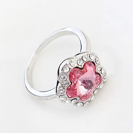 Кристаллы в форме цветов от Swarovski Обручальное кольцо Модные ювелирные изделия