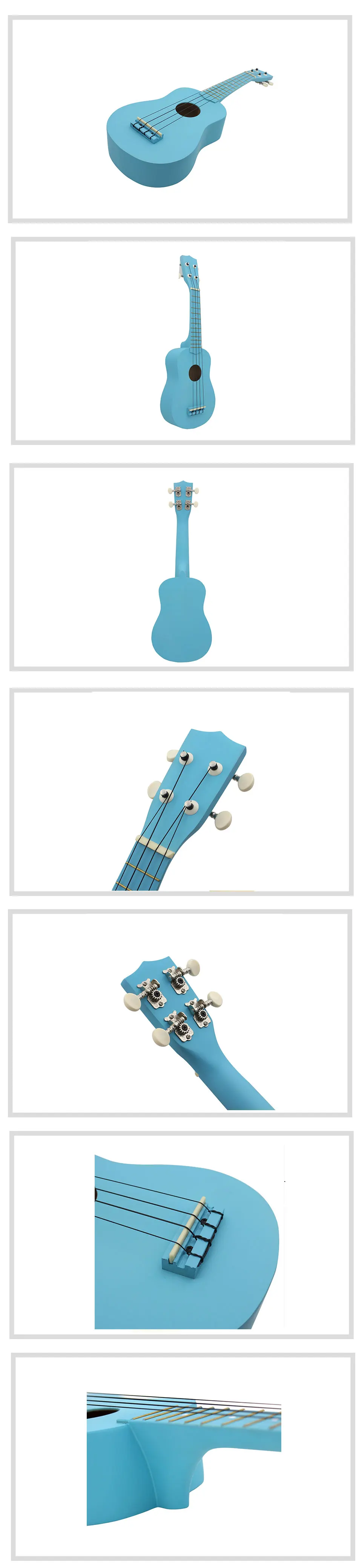 Шесть цветов Гавайские гитары Укулеле сопрано Ukelele OME 4 струны Акустическая гитара Гавайские деревянные грифы полые Виолы музыкальный инструмент