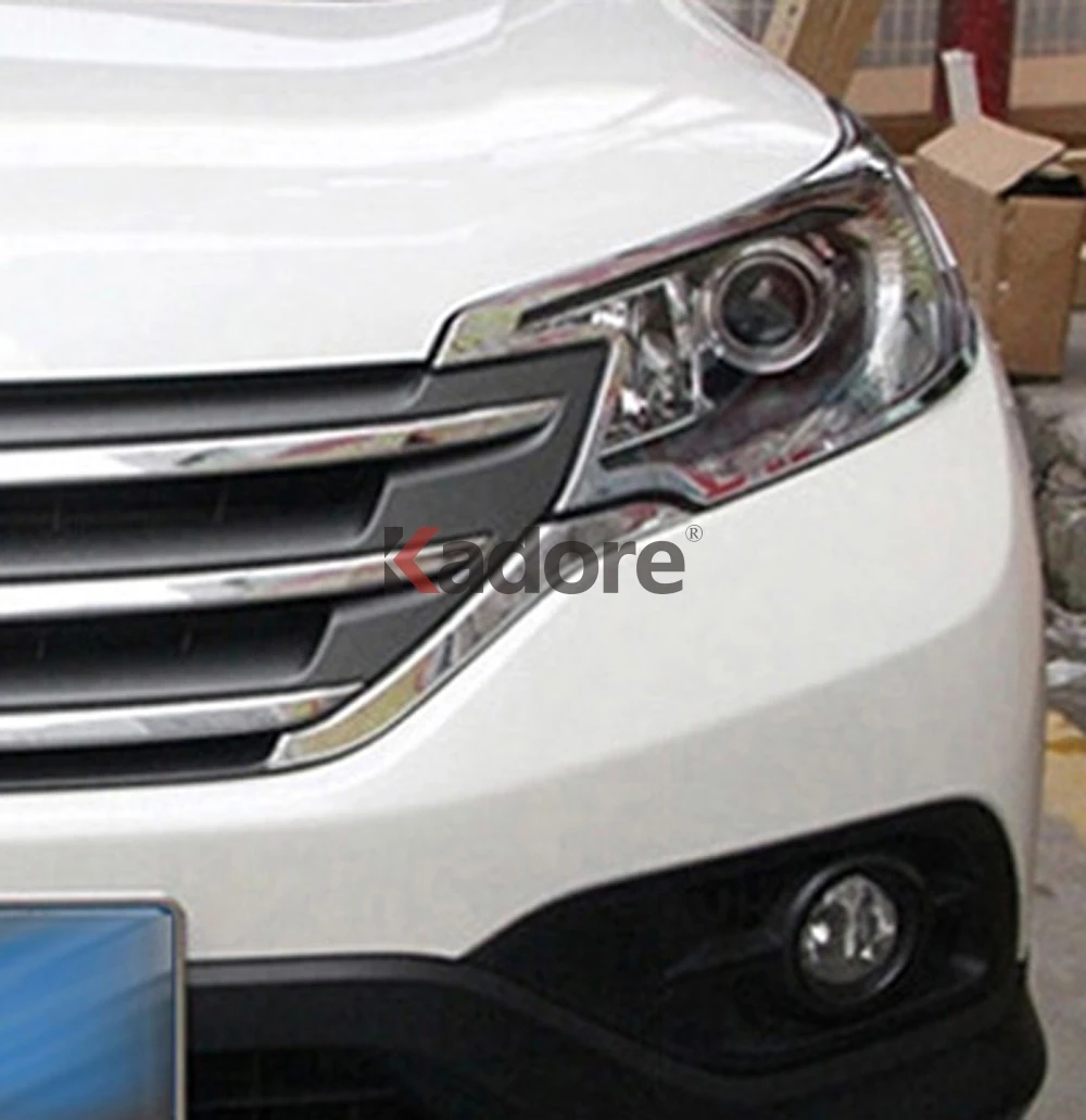 Для Honda CRV 2012 2013 ABS хромированные передние грили декоративное покрытие рамка Отделка Декоративные решетки полосы молдинги аксессуары