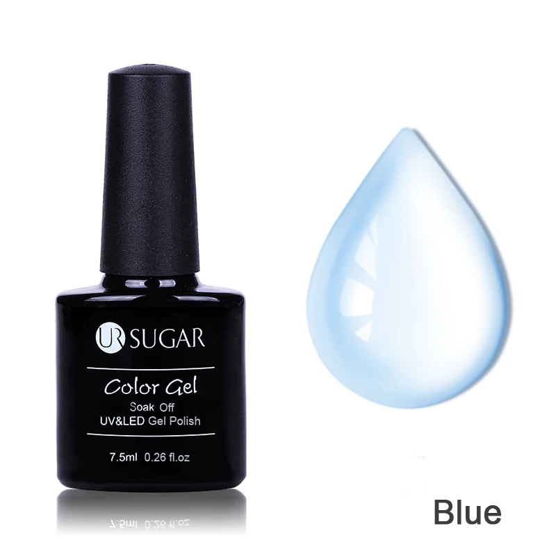 Blue Ur Sugar 7,5 мл Опаловый Желейный гель замачиваемый лак для ногтей маникюрный УФ-гель для дизайна ногтей лак полувернис Перманентный лак для ногтей - Цвет: Blue