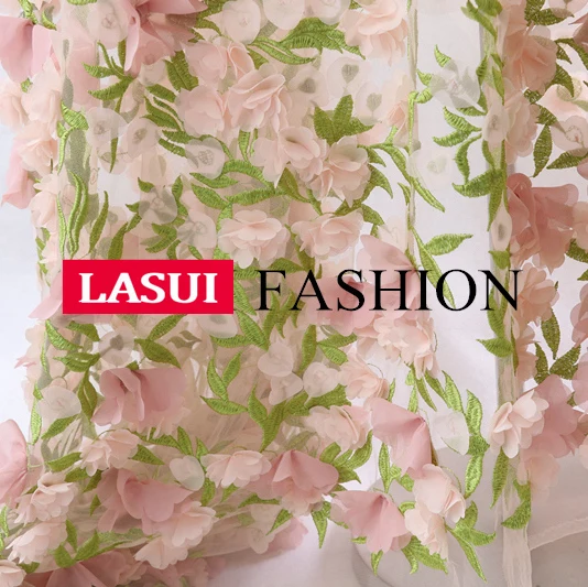 Кружевная ткань LASUI X0384 с 3D вышивкой 1 ярд/1 лот | Дом и сад