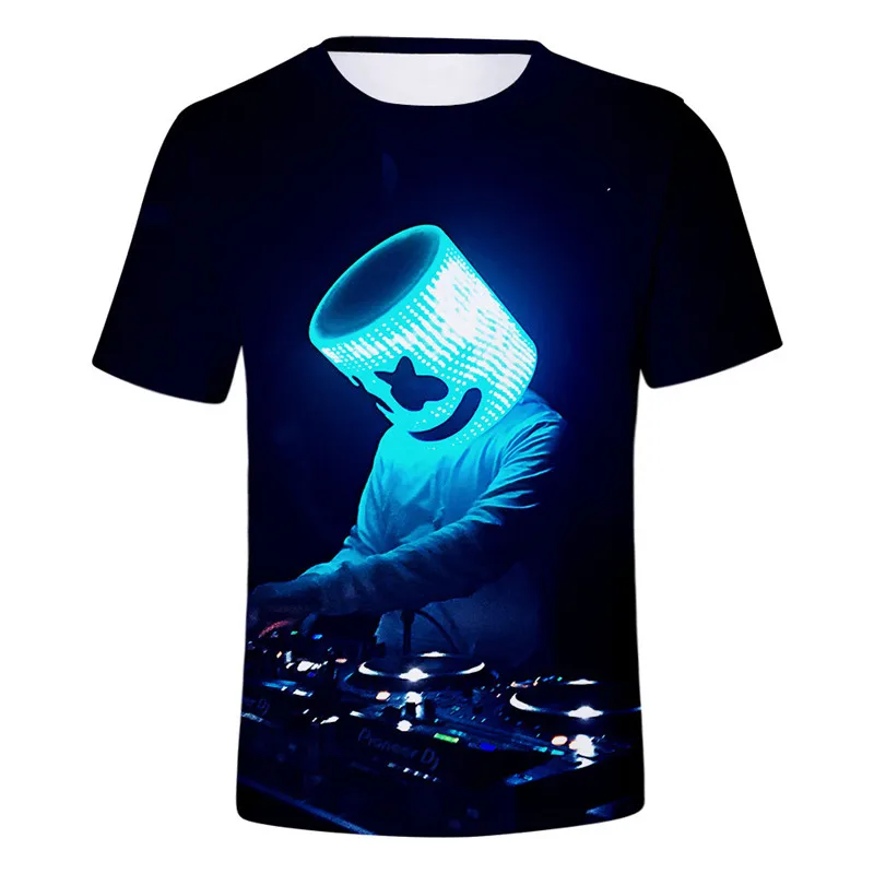 Новая модная мужская и женская DJ музыкальная футболка 3D уличная рубашка с