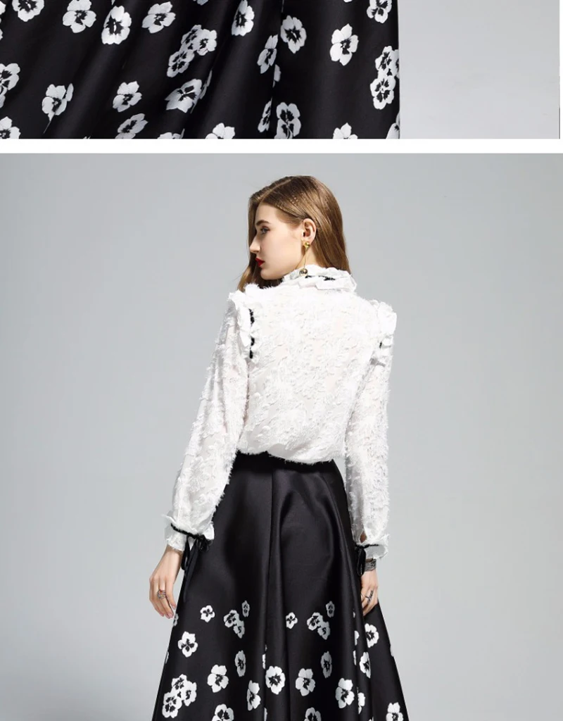 Элегантные модные женские комплекты из двух предметов белая шифоновая блузка с