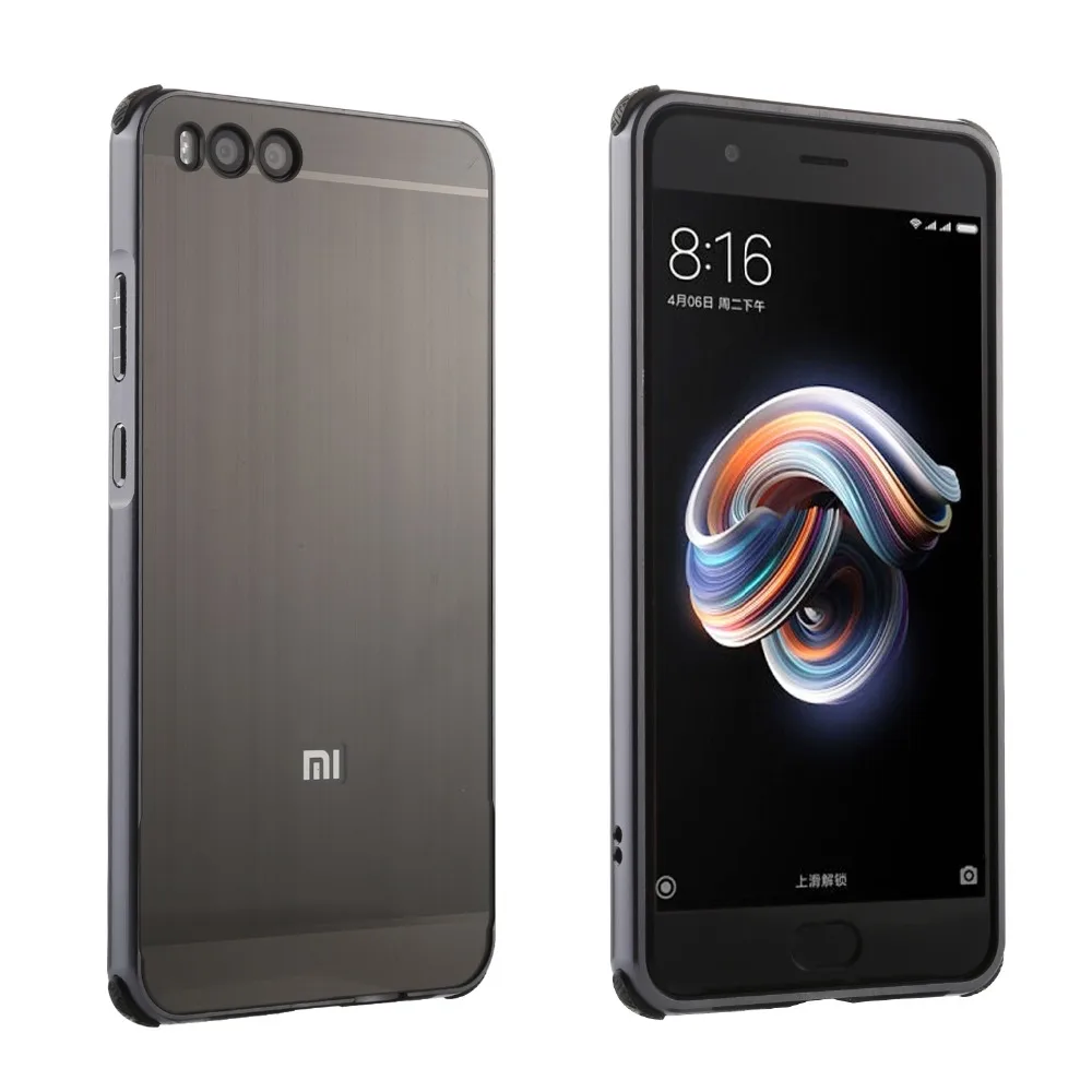 Для Xiaomi Mi Note 3 Чехол Броня Гибридный Матовый Алюминиевый металлический бампер