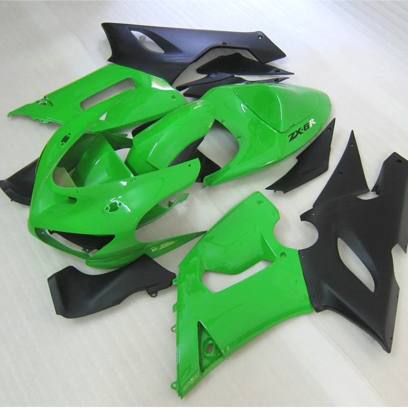 Комплект пластиковых обтекателей для Kawasaki ZX6R 2005 2006 детали 05 06 ниндзя 636 зеленые и