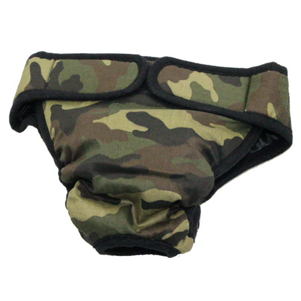 camouflage Шорты-подгузники для собак и питомцев; сезон; гигиенические штаны; трусы под брюки; XS-M - Цвет: camouflage