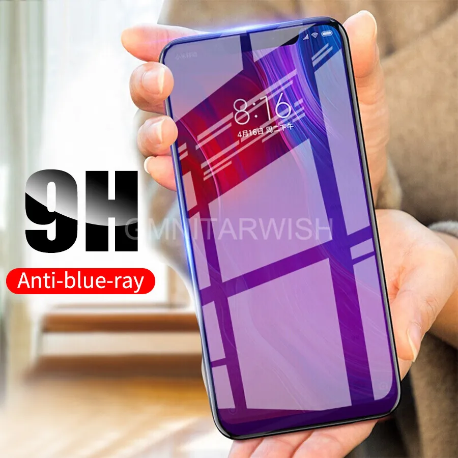 9H анти УФ Фиолетовый Синий свет отпечатков пальцев закаленное стекло для Xiaomi 9 8 SE