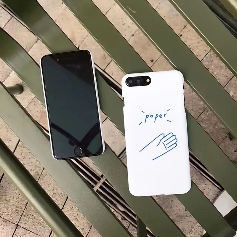 YKUPUP Забавный мультяшный чехол для телефона Iphone Xs Чехол Ножницы Бумага прочный