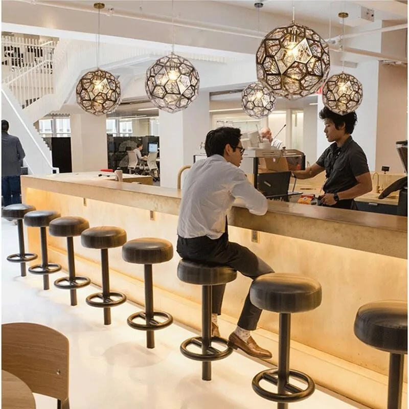 Бриллиантовые подвесные светильники в форме шара из нержавеющей стали искусство