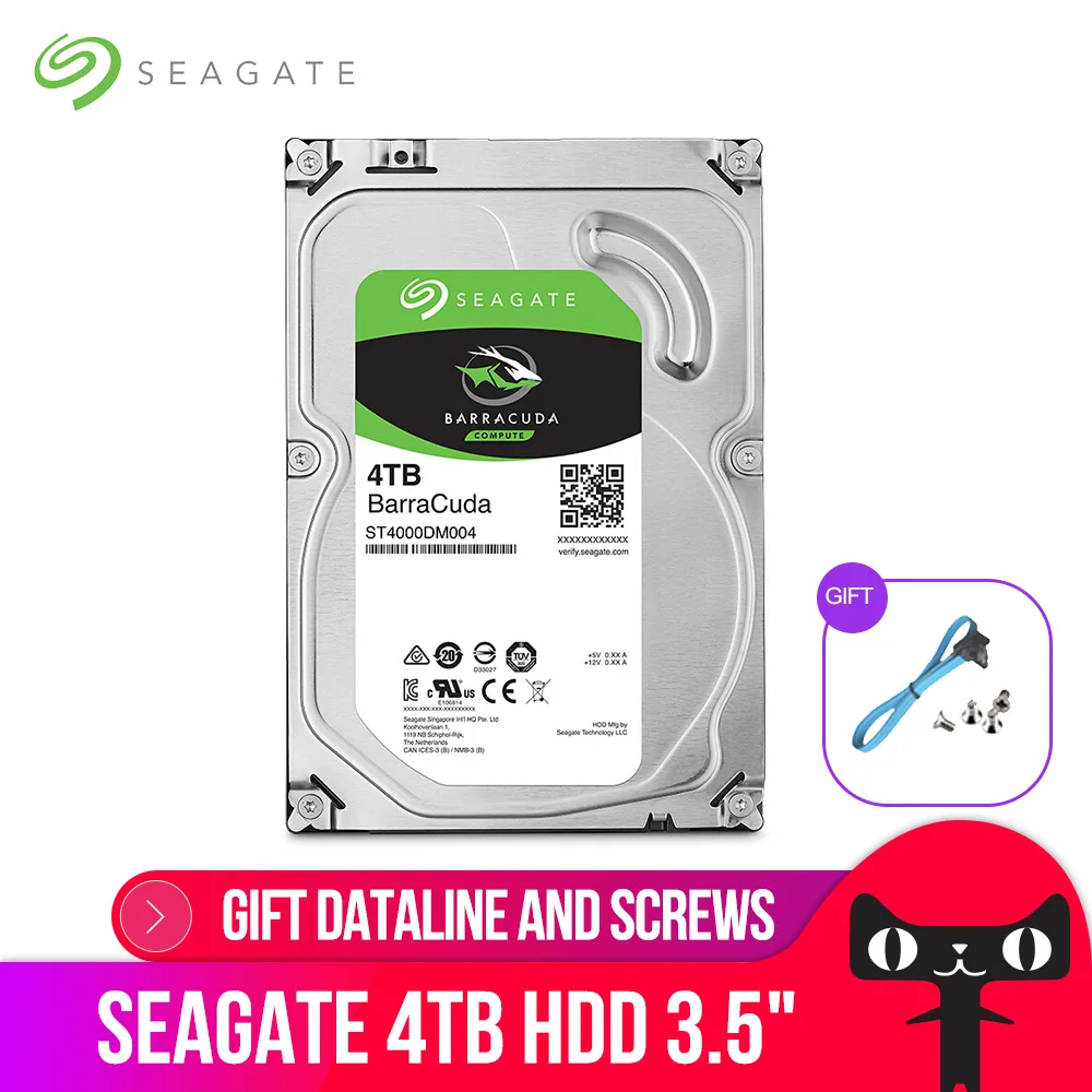 Внутренний жесткий диск Seagate для компьютера 4 ТБ 3 5 дюйма SATA 5900 об/мин 6 64 Мб Кэш