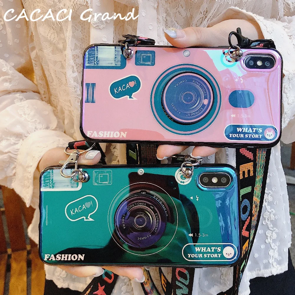 3D милый ретро Камера чехол для samsung Galaxy J4 J6 A8 A6 плюс A6S J3 J7 J2 Prime сцепление с поверхностью из силикона с подставкой Чехол для телефона чехол