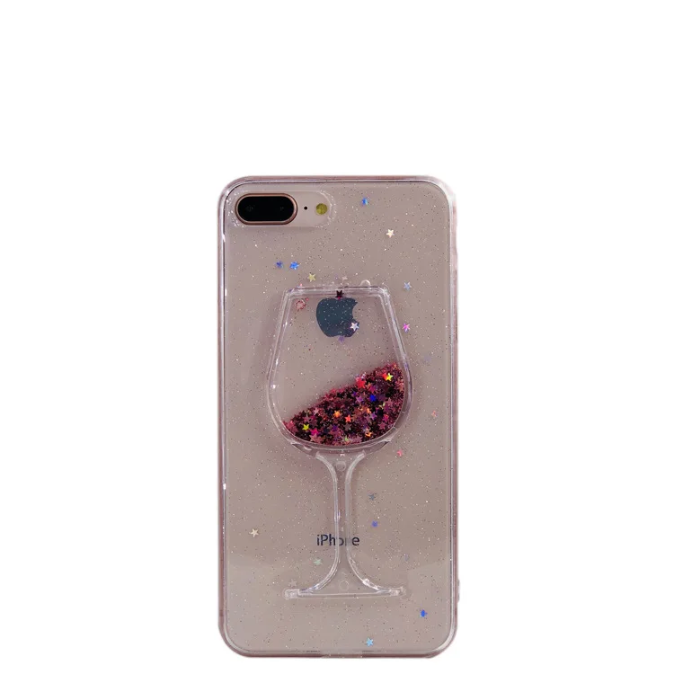 Блеск Эпоксидной мобильный телефон оболочки жидкость зыбучие пески бокал