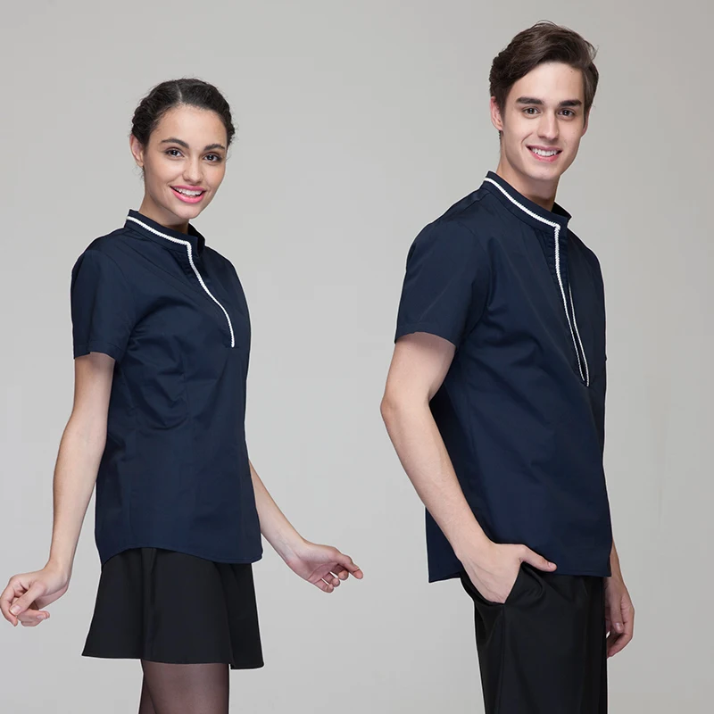 Checkedout форма офицантки женский Футболка с короткими рукавами|hotel restaurant uniforms|uniform