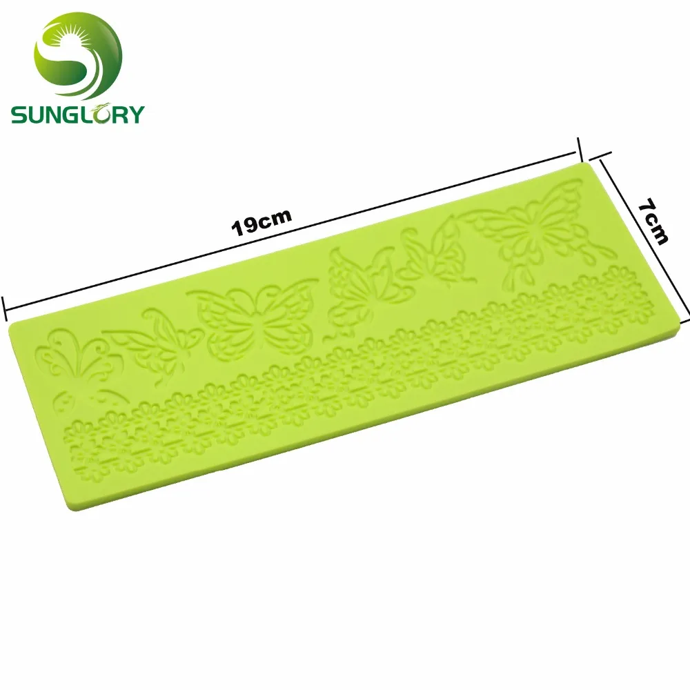 Бабочка силиконовые формы цветок торт Кружево Коврики DIY Кекс сахар плесень