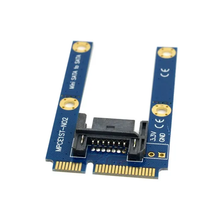 50 мм Mini PCI-E mSATA SSD к плоскому SATA 7-контактному жесткому диску PCBA удлинительный