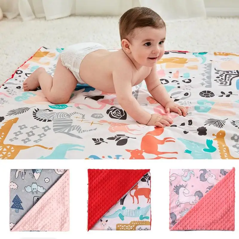 

100*80cm Baby Bedding Swaddles Wrap Baby Crib Infant Blanket Soft Newborn Swaddling Blankets Infant Stroller Cover Play Mat