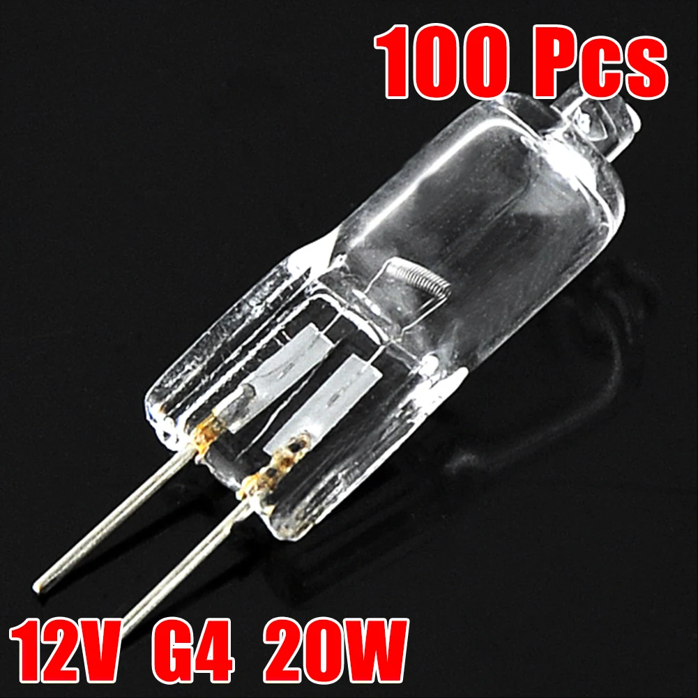 1 комплект = 100 шт. 80 шт. 60pcs 12V G4 20 Вт Галогенная капсулы прозрачная запасная часть светильник лампа белая Свадебная вечеринка украшения