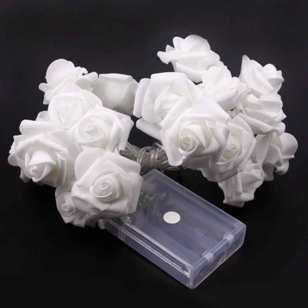 FENGRISE 2 м 20 Роза светодиодный фея светильник Рождественская елка украшения теплый