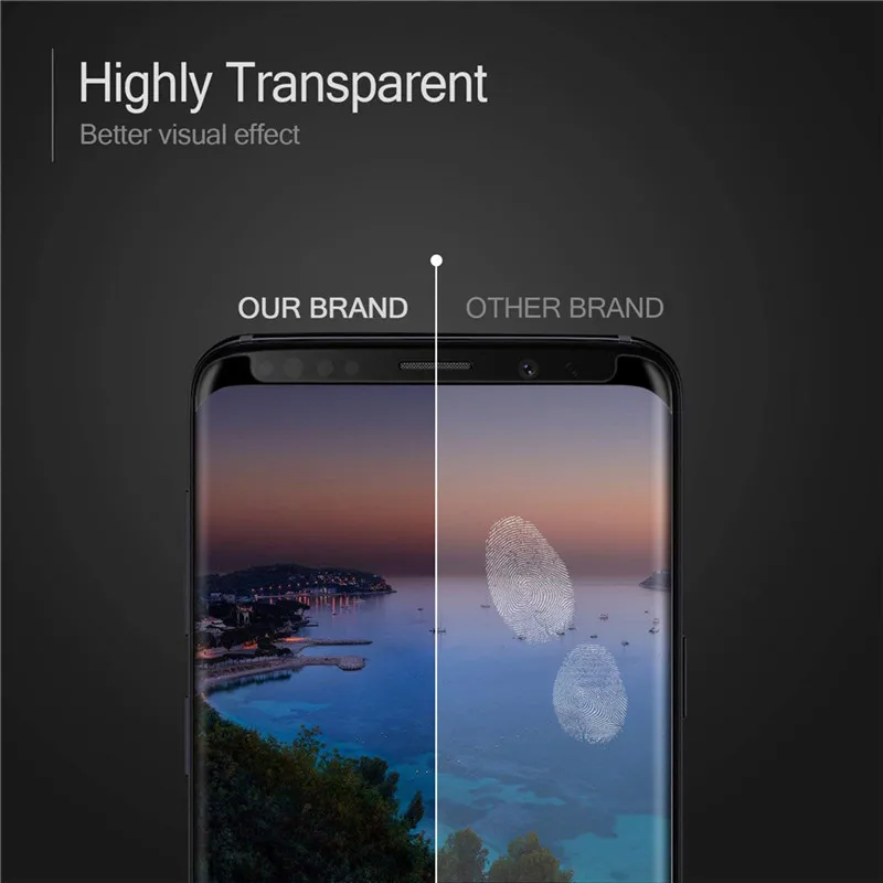 6D полностью покрывающее изогнутое закаленное Стекло для Samsung Galaxy S8 S9 плюс S7 край