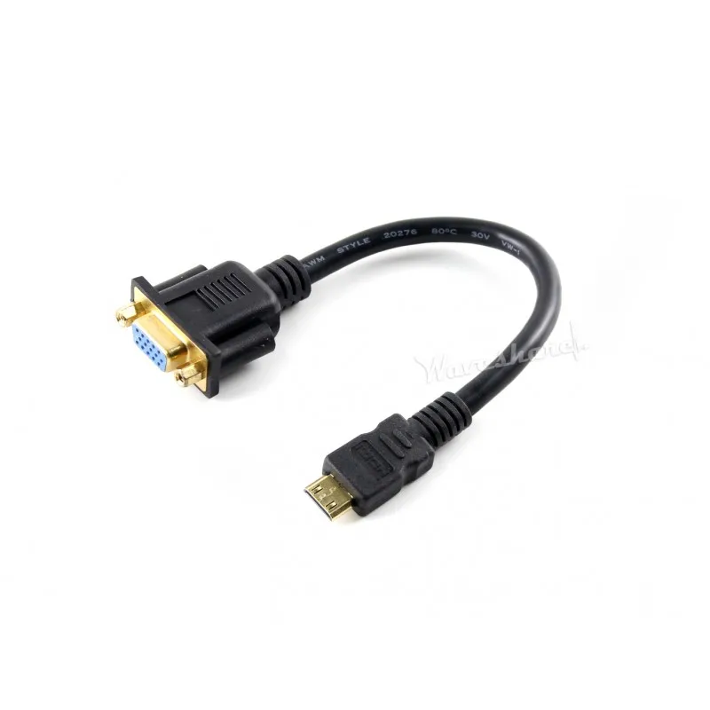 

Mini HDMI Male to VGA Female Cable Mini HDMI plug, VGA female connector