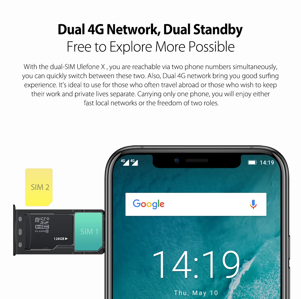 Ulefone X 5 85 &quotAndroid 8 1 смартфон с восьмиядерным процессором MT6763 ОЗУ 4 Гб ПЗУ 64 ГБ 16 Мп