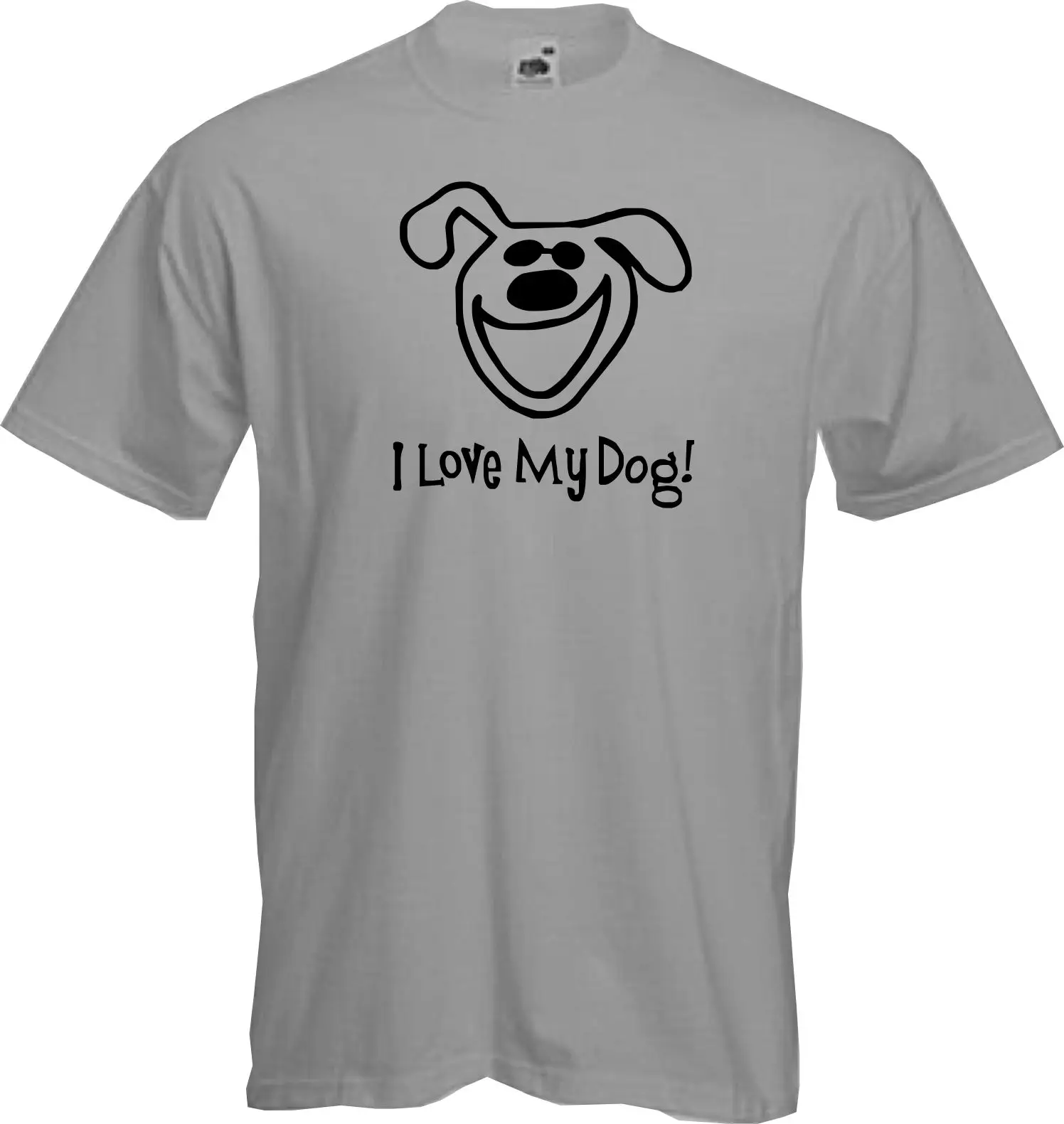 I LOVE MY DOG картинка забавная качественная футболка * Новые футболки Забавные топы