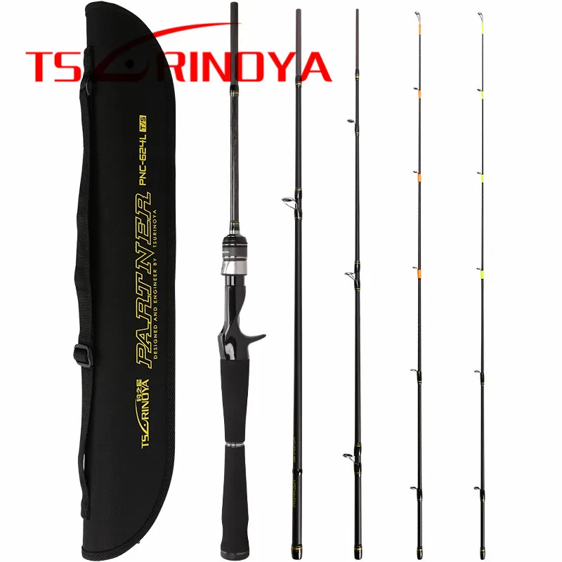 

Tsurinoya PARTNER Casting Rod 1.89m 4 Section 2 Tips Carbon Fiber Lure Fishing Rod Canne A Peche Feeder Rod Fishing Vara Pesca