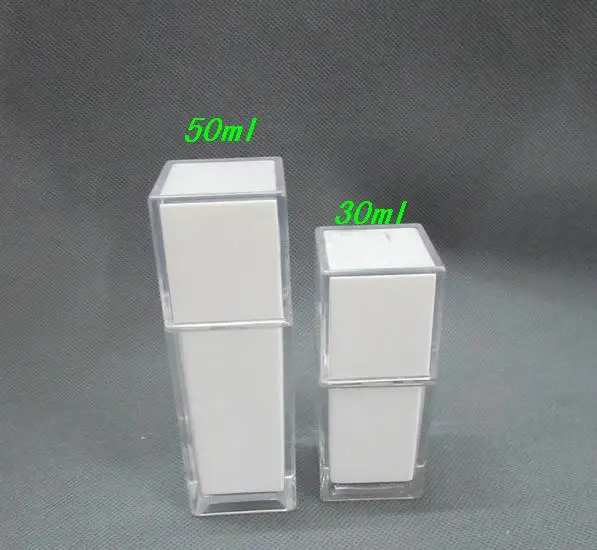 

30ml 50ml white acrylic cosmetics packing bottle,press emulsion/lotion bottle