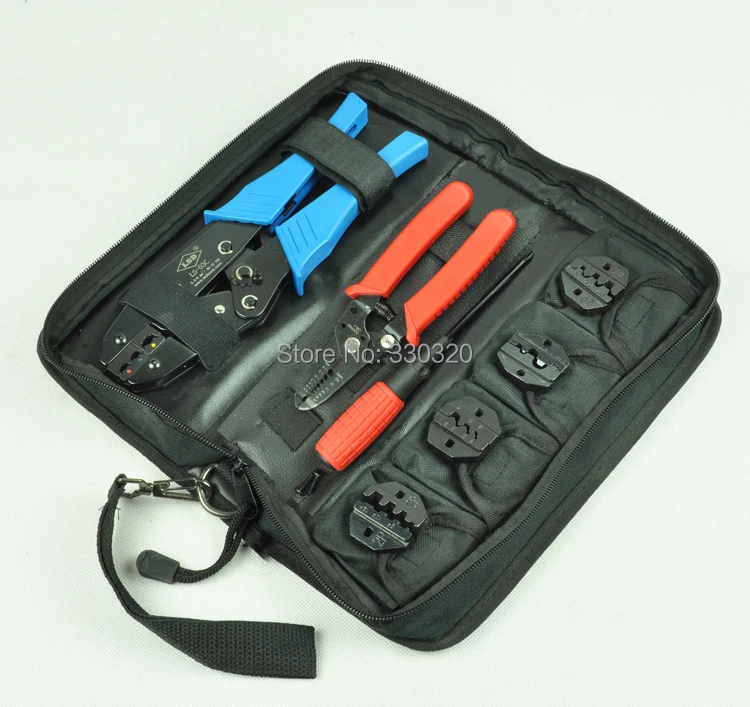 Набор комбинированных ручных обжимных инструментов, набор инструментов с зачисткой кабеля и резаком, отверткой и сменными штампами, комбинированные наборы инструментов