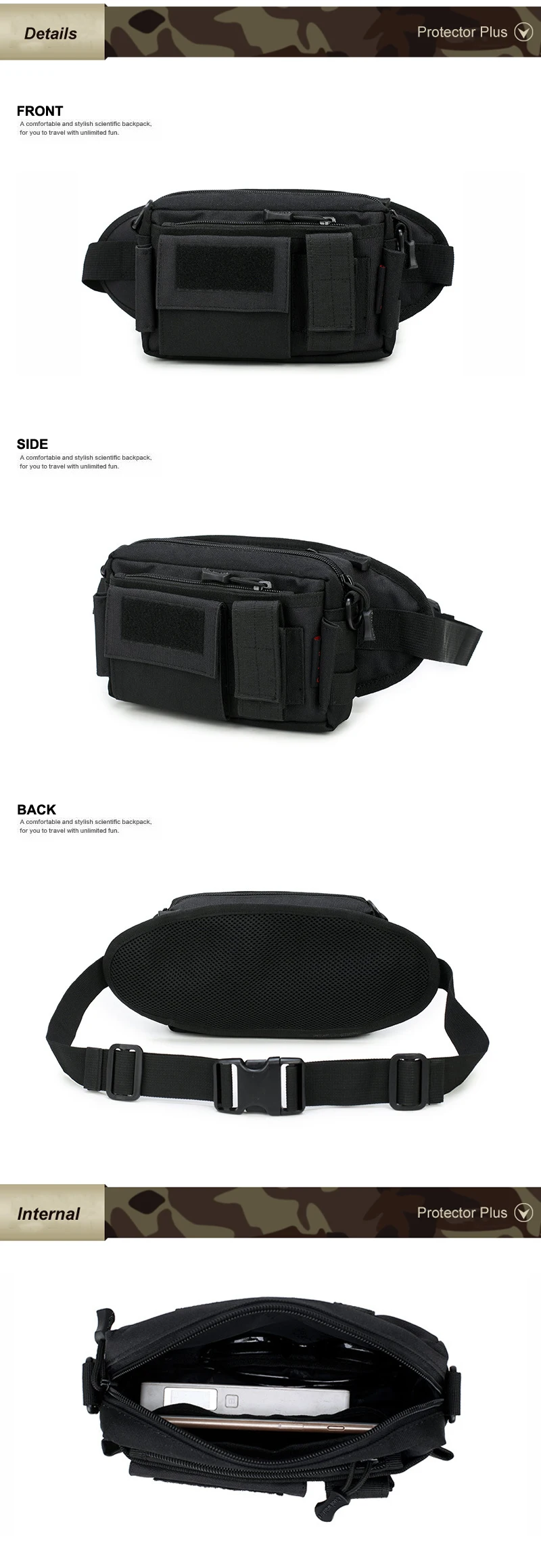 Спортивная поясная сумка из ткани CORDURA для занятий спортом на открытом воздухе, тактическая сумка для мужчин и женщин для бега, военная сумка на плечо для телефона, путешествий, альпинизма, пешего туризма