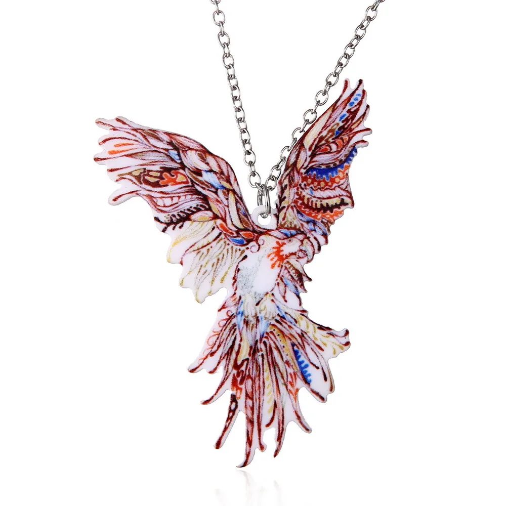 eagle Новинка, акриловый дракон, модное ювелирное изделие для женщин, Bijoux, рождественские подарки, аксессуары, винтажное животное, собака, домашние животные, кошка, лошадь, ожерелье и подвеска - Окраска металла: eagle