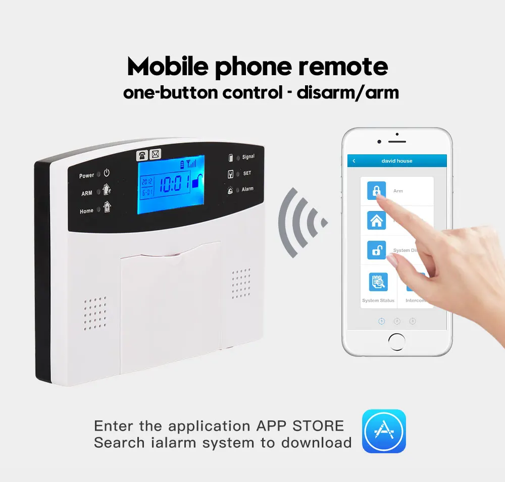 Русская/испанская Голосовая подсказка Интерком SIM GSM Беспроводная сигнализация Система управления приложением умный дом Охранная сигнализация комплект