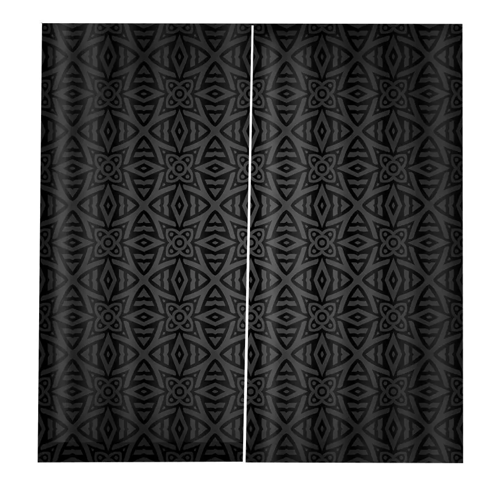 Декоративные шторы европейские 3D для гостиной черные затемняющие спальни | Дом и