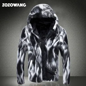 Шуба мужская из искусственного меха ZOZOWANG, натуральная Толстая кожаная Ветровка из лисьего меха, размера плюс 6XL, зима 2021
