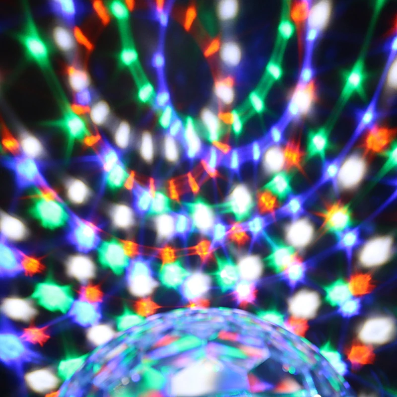Новый 18 Вт RGB LED 6-КАНАЛЬНЫЙ Кристалл Magic Ball Световой эффект Дискотека DJ Освещение