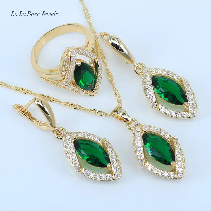 L & B Лучший Подарок на годовщину золотой цвет зеленый создан Изумрудный браслет