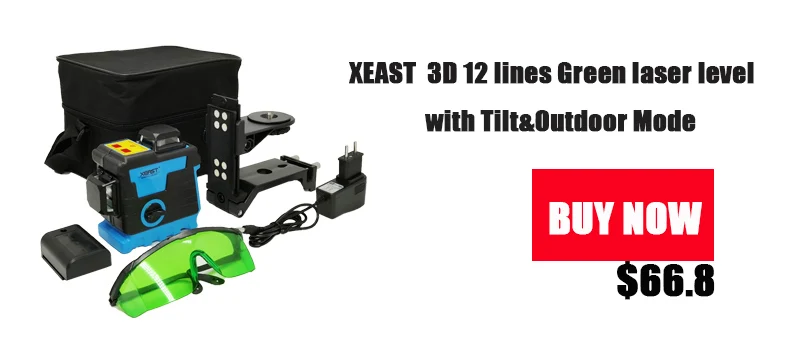 Профессиональный XEAST XE-61A лазерный уровень 12 линий 3D самонивелирующийся 360 горизонтальный и вертикальный крест супер мощный красный лазер