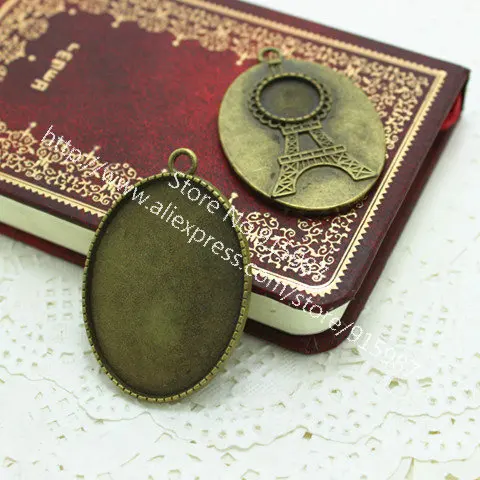

Sweet Bell 10pcs Antique Bronze Metal Eiffel Tower 12mm ameo 30*40mm Oval Cabochon Pendant Setting Jewelry Blank Charms 6D1067