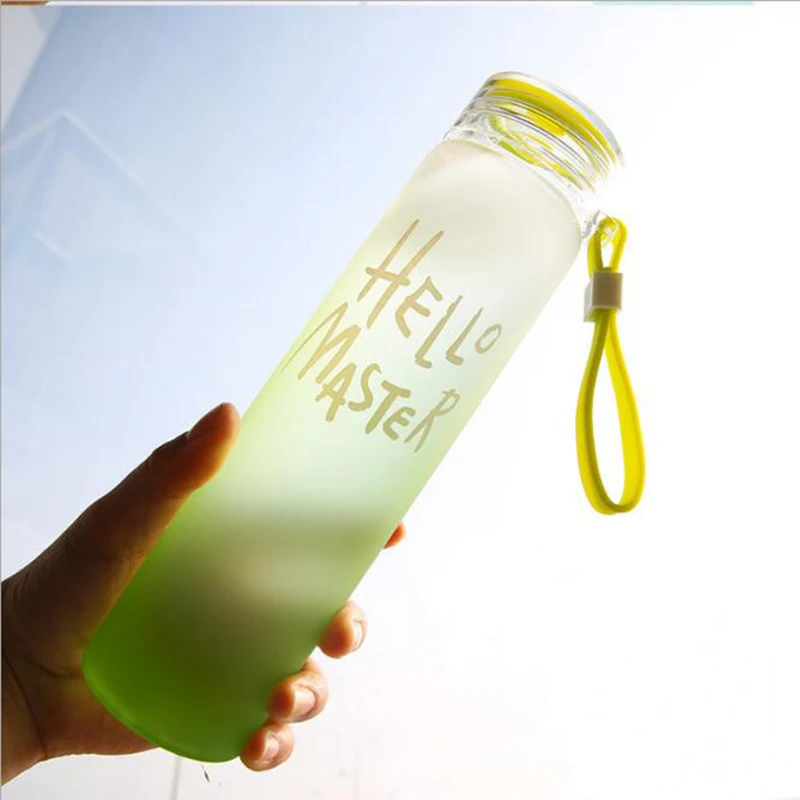 480 мл стеклянная бутылка с водой питьевой воды модные бутылки крышкой прямой для