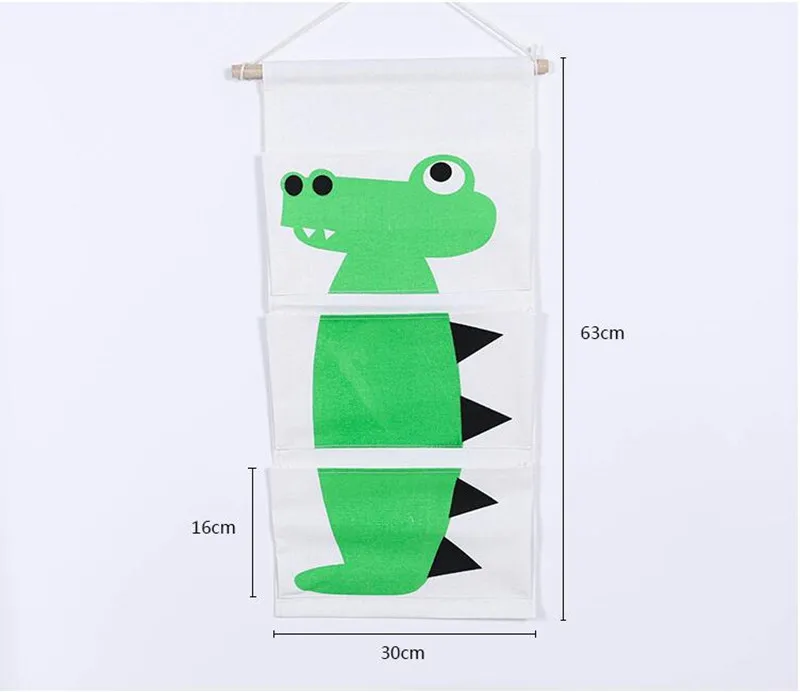 crocodile 3 кармана мультфильм животных Висячие органайзеры сумка для хранения кухня ванная комната Одежда Носки Нижнее белье сумка для хранения - Цвет: crocodile