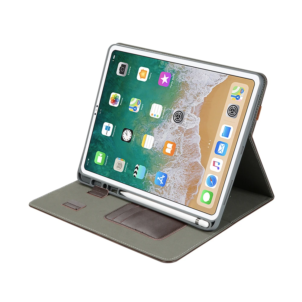 Чехол для iPad Pro 12 9 дюйма 3th кожаный роскошный бизнес стенд с функцией