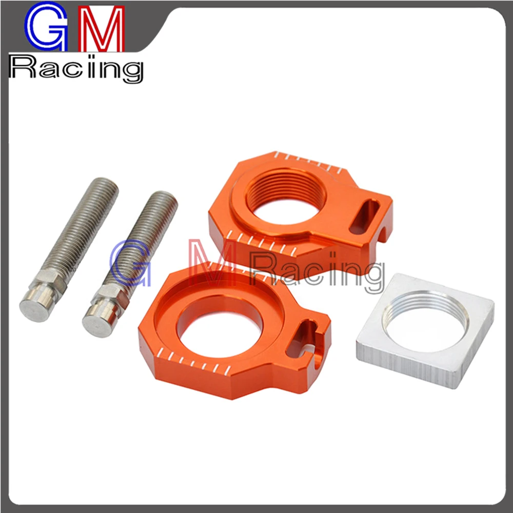 

CNC Aluminum Chain Adjuster Axle Block For KTM SX SXF XC XCF EXC EXCF XCW XCFW 85 125 150 250 350 450 530 Motorcycle Dirt Bike