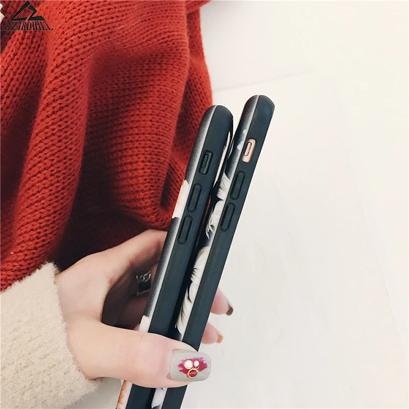Lizardhill Fashion flowers phone cases for iphone x case 6 6s 7 8 plus coque fundas floral with ring holder kickstand |