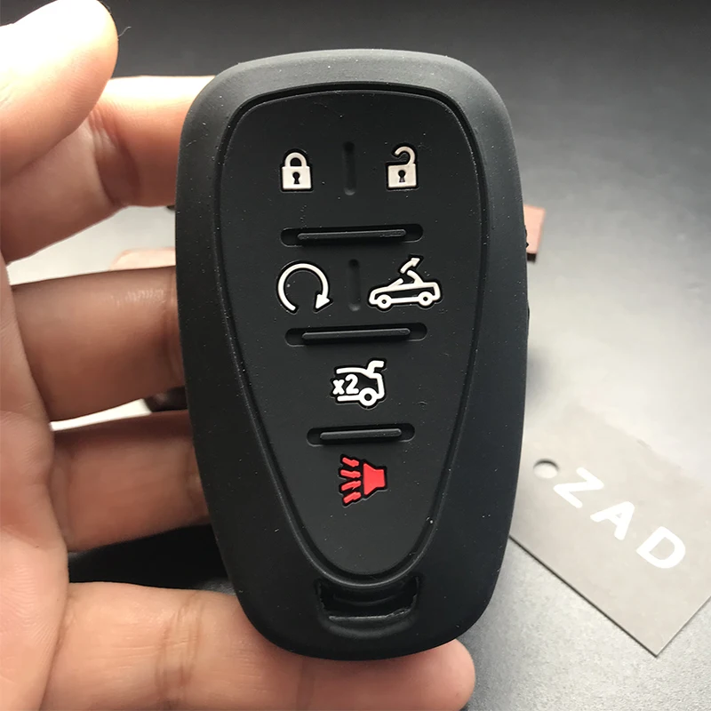 ZAD Silicone Car Key Cover Case For Chevrolet Chevy Camaro Keyless Entry 6 Buttons Smart Remote shell skin FOB Car-stying | Автомобили и