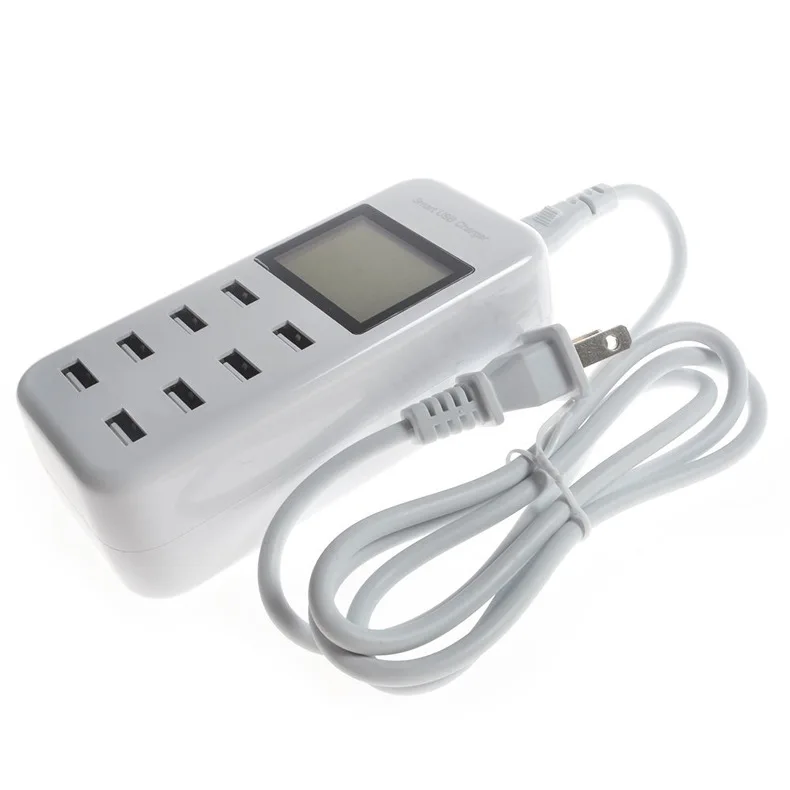 Smart USB Charger 40W with LCD Display 8 Power Ports for Mobile Phone and Tablets | Мобильные телефоны и аксессуары